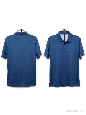 Men's Trendy and Classic Blue Maelreg Performance Golf Polo Shirt size L